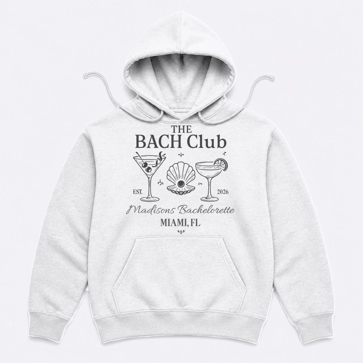 THE BACH Club Custom Bachelorette Hoodie - Front