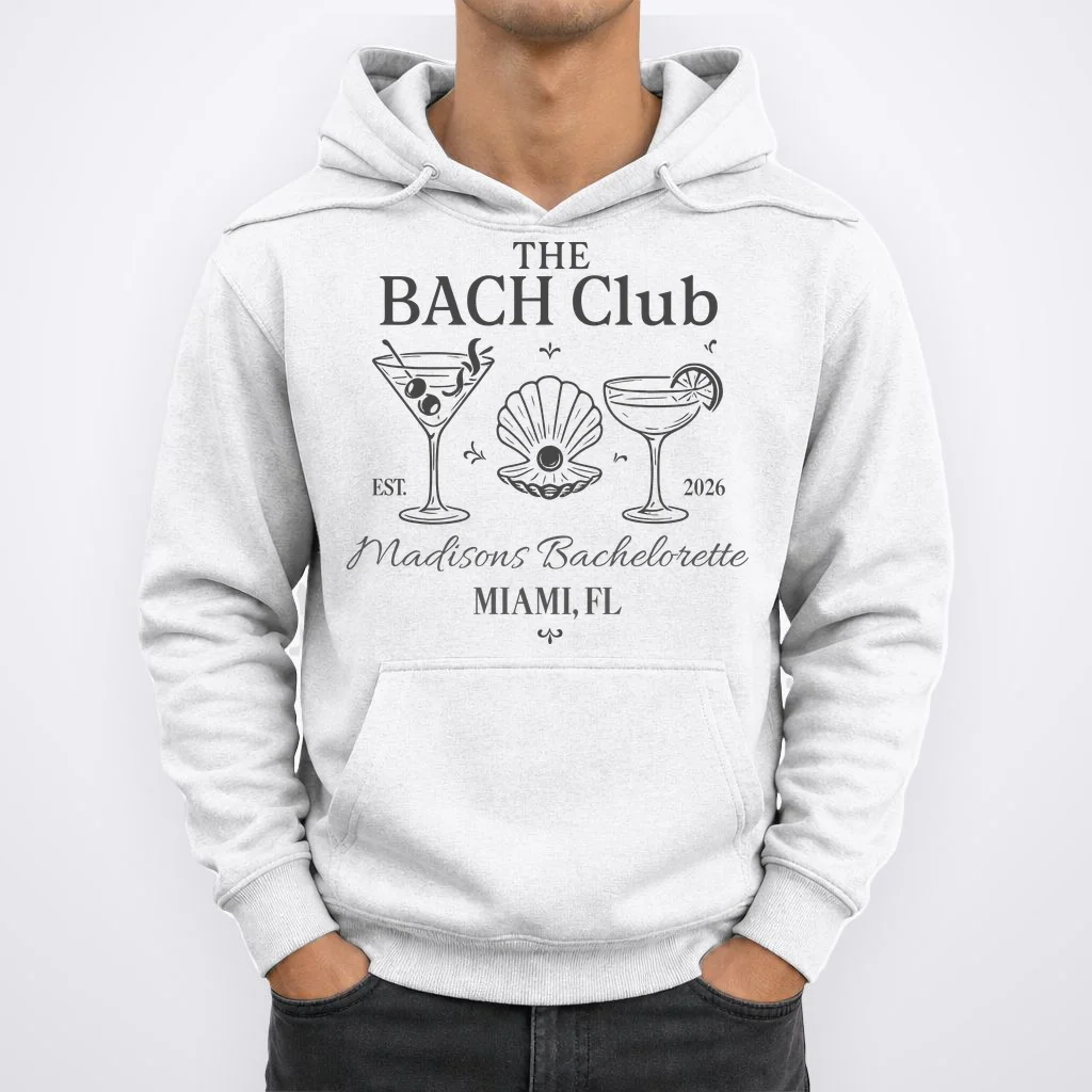 THE BACH Club Custom Bachelorette Hoodie - Front 1