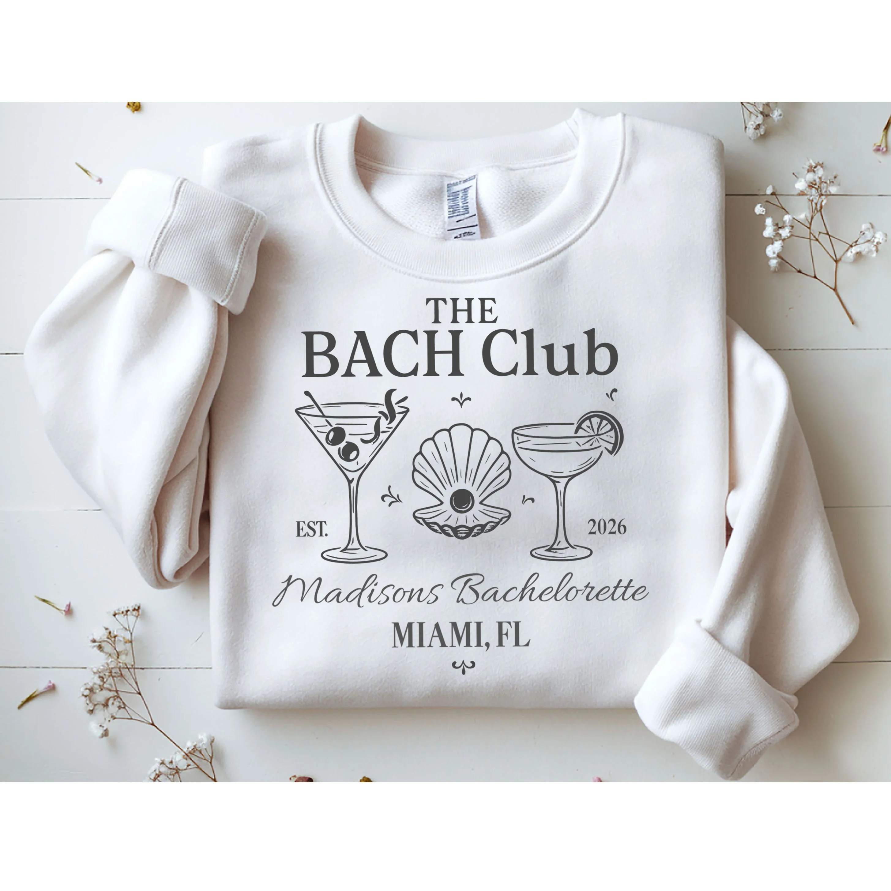 THE BACH Club Custom Bachelorette Sweatshirt - Front 1
