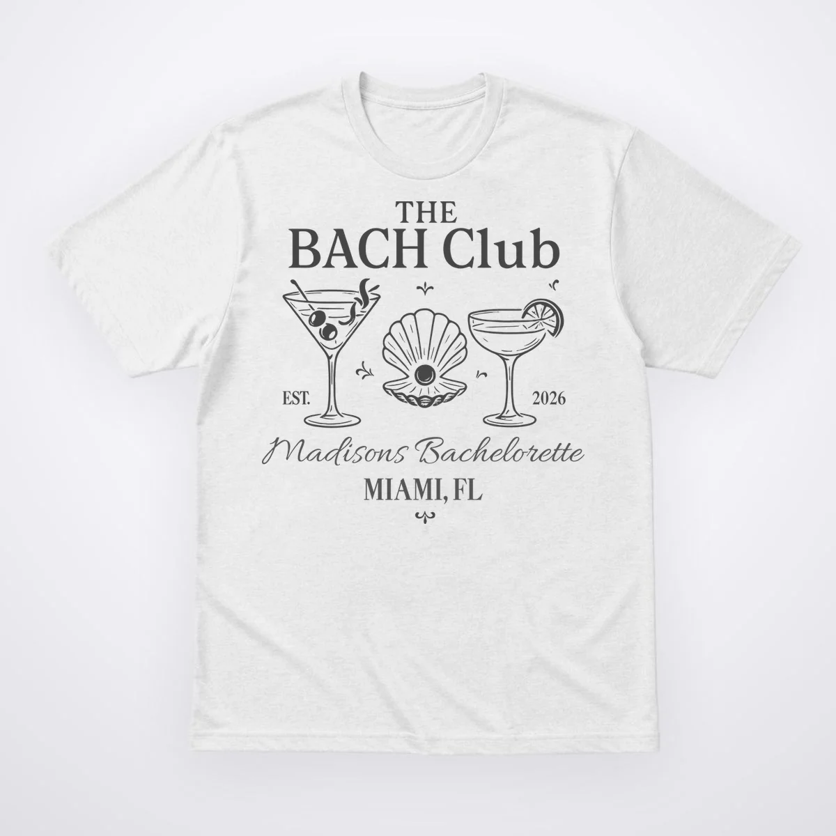 THE BACH Club Custom Bachelorette T-Shirt - Front