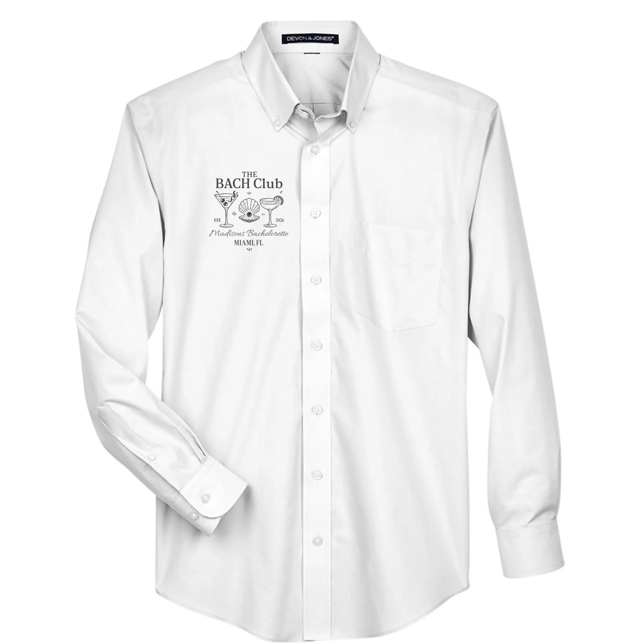 THE BACH Club Custom Bachelorette Men's Button Up - Front