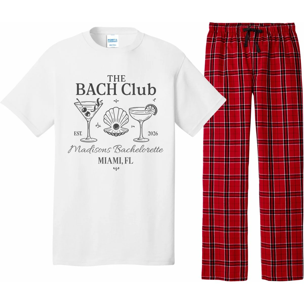 THE BACH Club Custom Bachelorette Pajama Set - Front