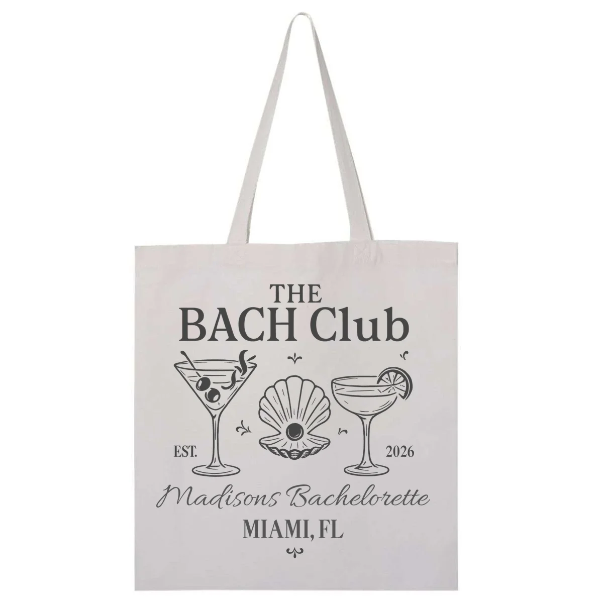 THE BACH Club Custom Bachelorette Tote Bag - Front