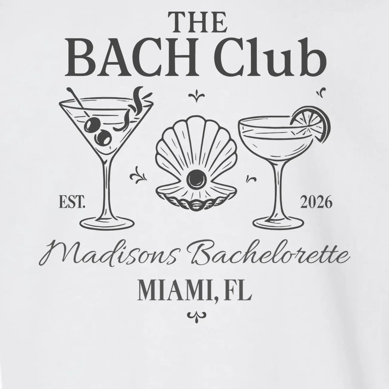 THE BACH Club Custom Bachelorette Toddler Sweatshirt - Front - Close-up
