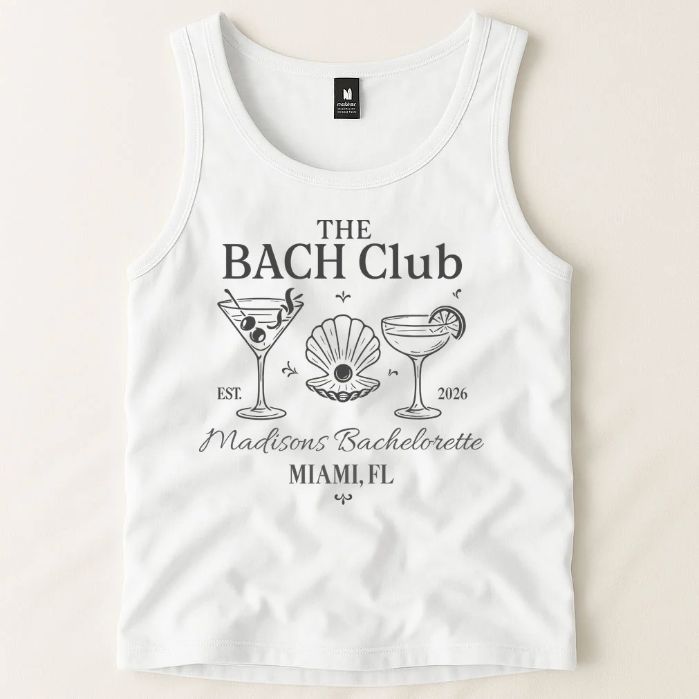THE BACH Club Custom Bachelorette Tank Top - Front 1