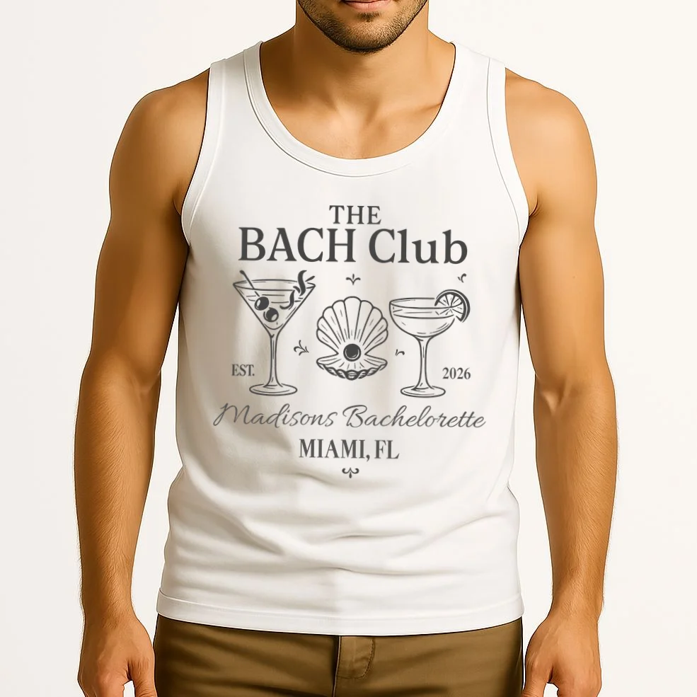 THE BACH Club Custom Bachelorette Tank Top - Front 2