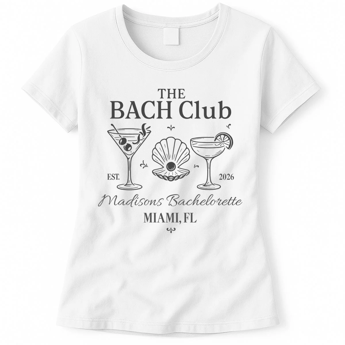 THE BACH Club Custom Bachelorette Women's T-Shirt - Front