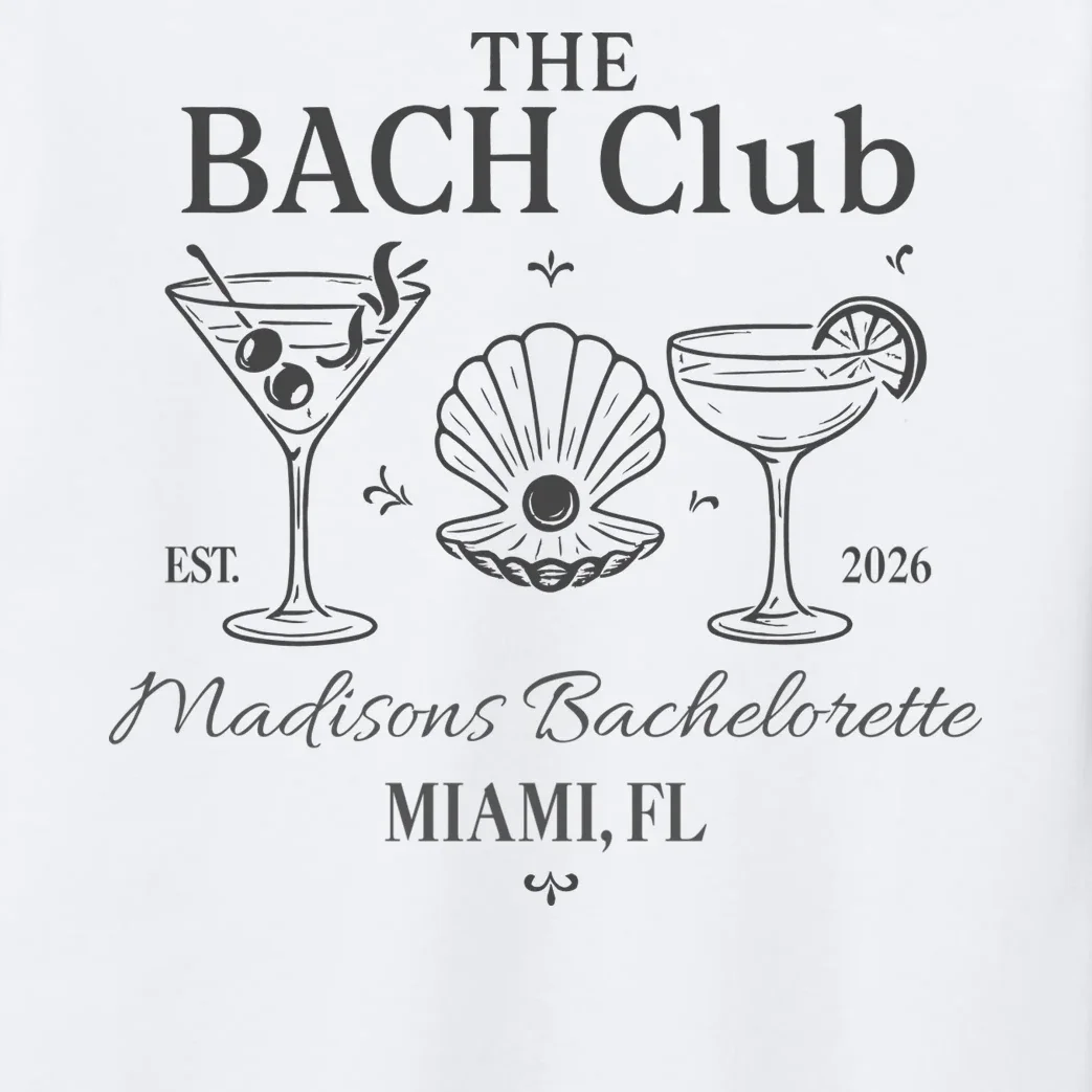THE BACH Club Custom Bachelorette Kids Long Sleeve Pajamas - Front - Close-up