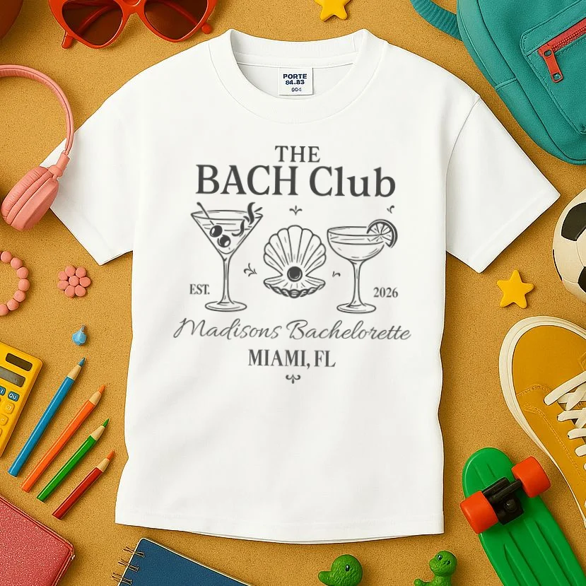 THE BACH Club Custom Bachelorette Kids T-Shirt - Front 2
