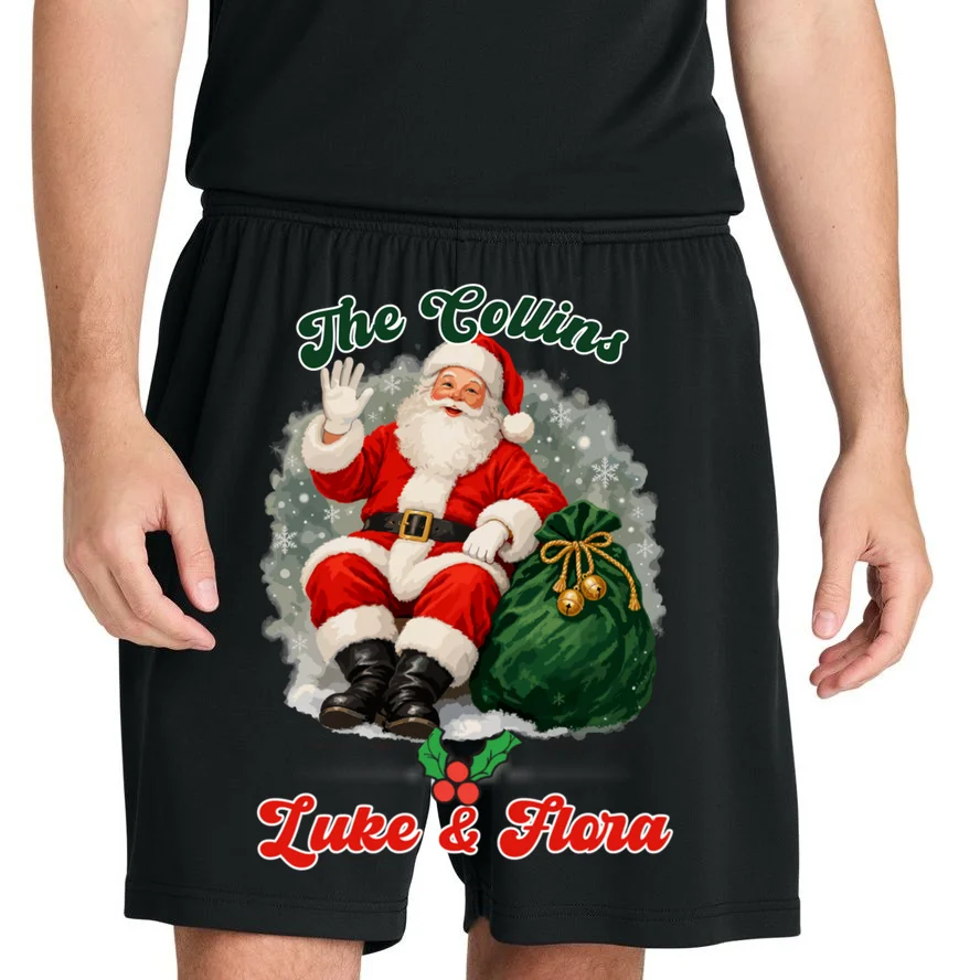 Personalized The Cool Santa Claus | Funny Christmas Santa Custom Name Men's Shorts - Front 1