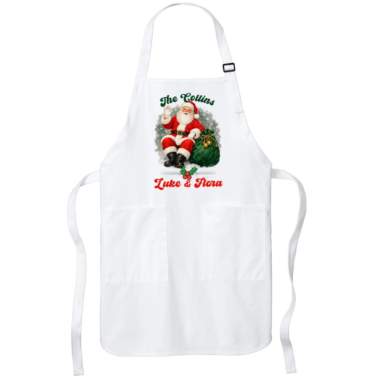 Personalized The Cool Santa Claus | Funny Christmas Santa Custom Name Apron - Front