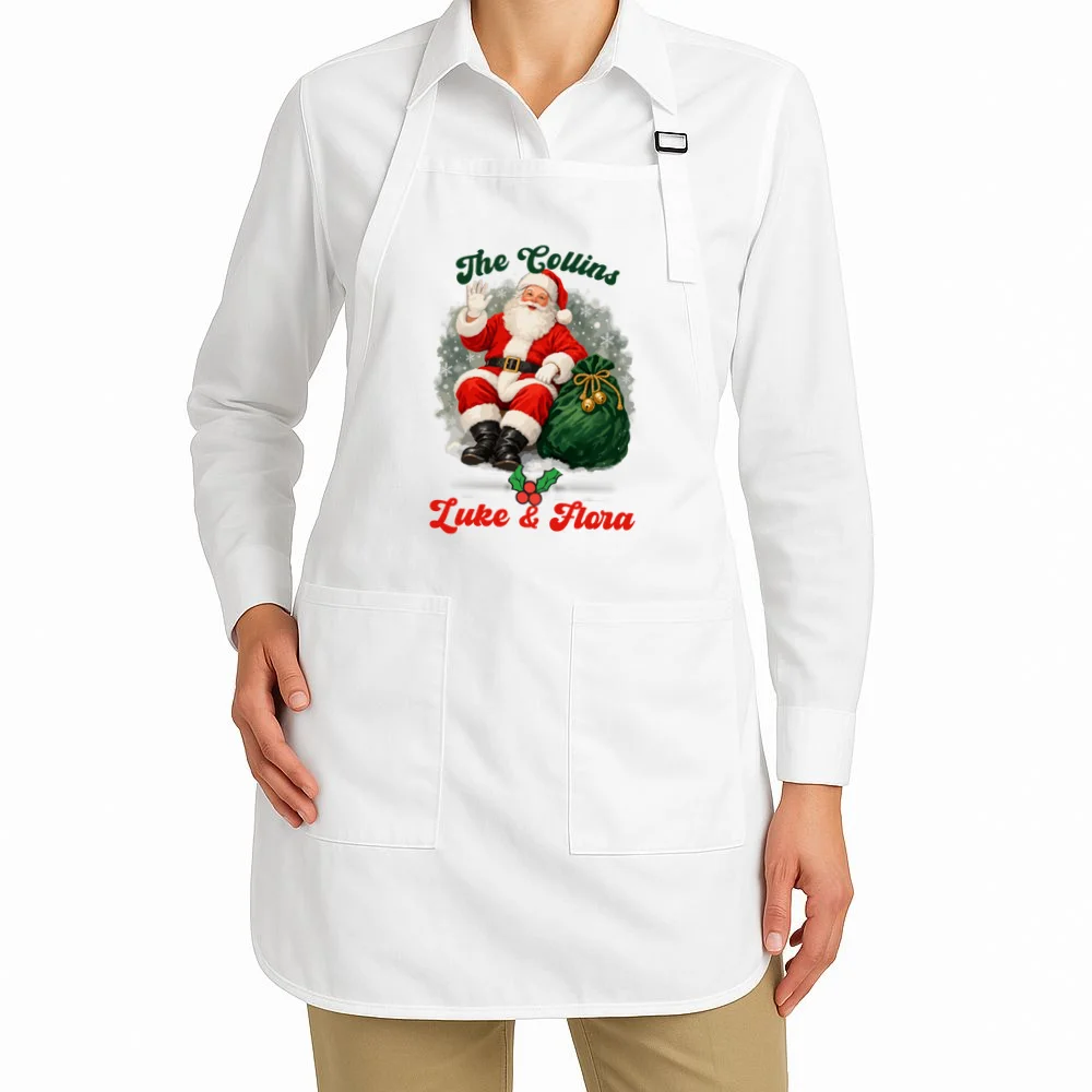 Personalized The Cool Santa Claus | Funny Christmas Santa Custom Name Apron - Front 1