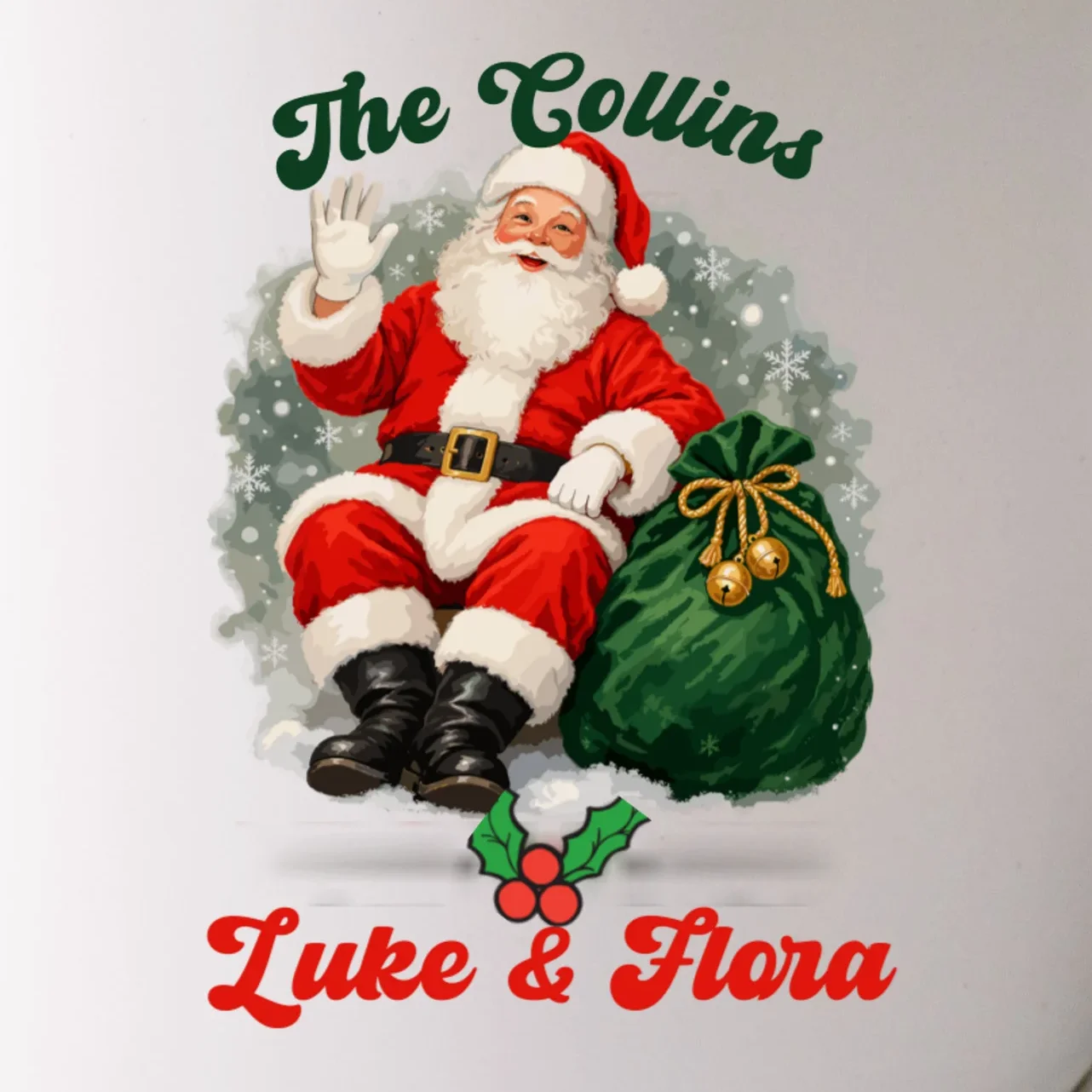 Personalized The Cool Santa Claus | Funny Christmas Santa Custom Name Mug - Front - Close-up