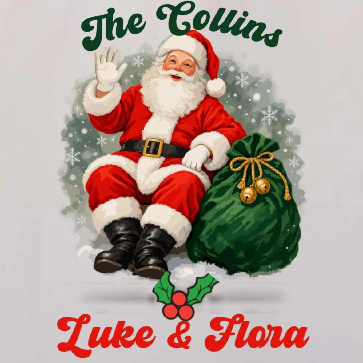 Personalized The Cool Santa Claus | Funny Christmas Santa Custom Name Tote Bag - Front - Close-up
