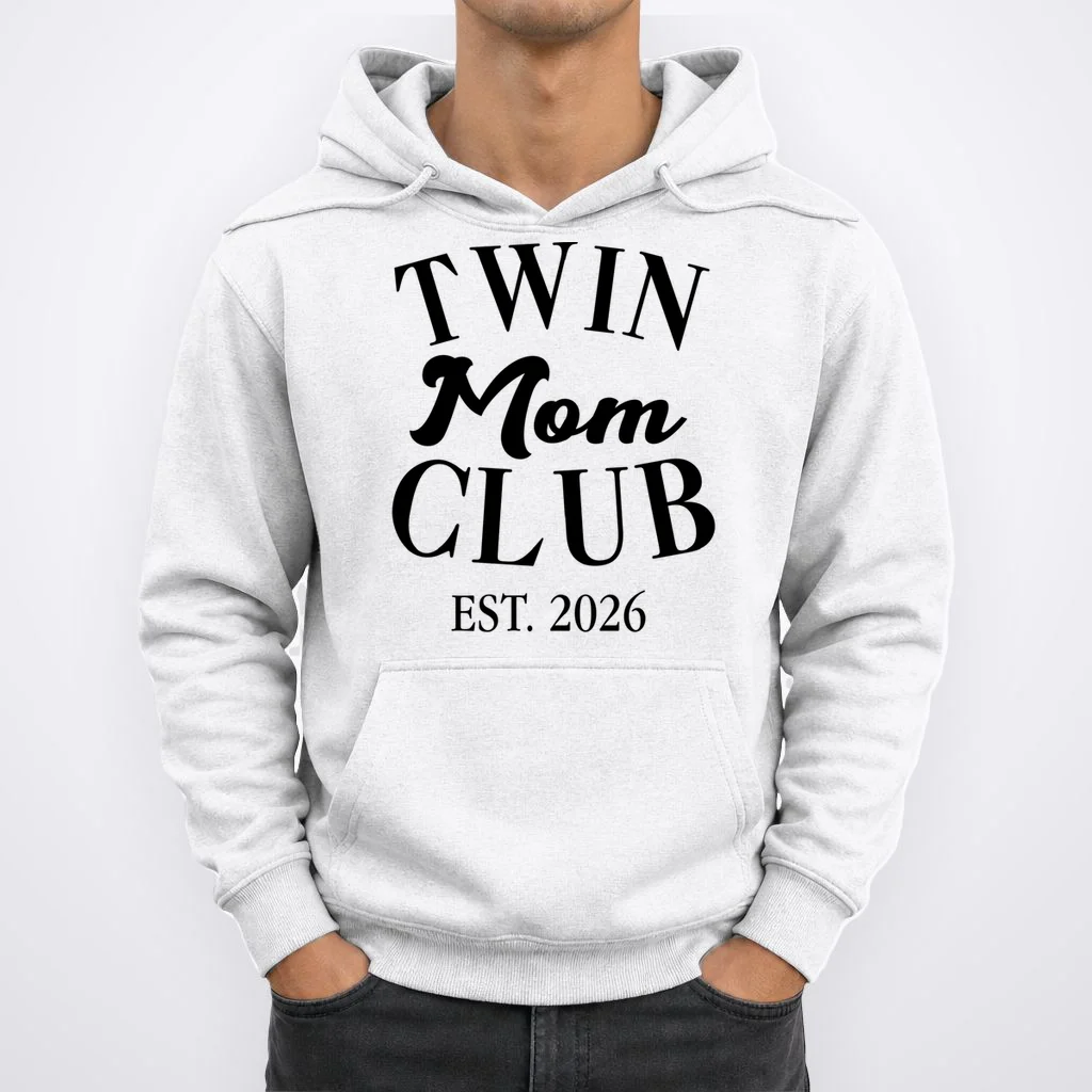 Twin Mom Club – Personalized Twin Motherhood Design Men's Hoodie - Front 1