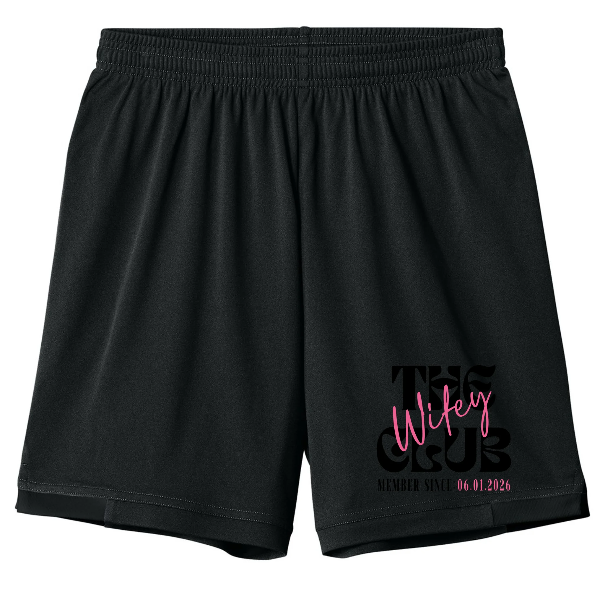The Wifey Club Customizable Wedding Date Kids Shorts - Front