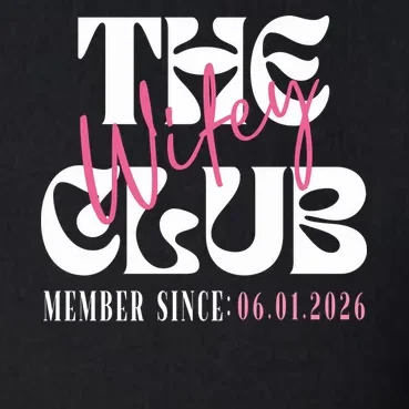 The Wifey Club Customizable Wedding Date Men's Pullover Quarter Zip - Front - Close-up