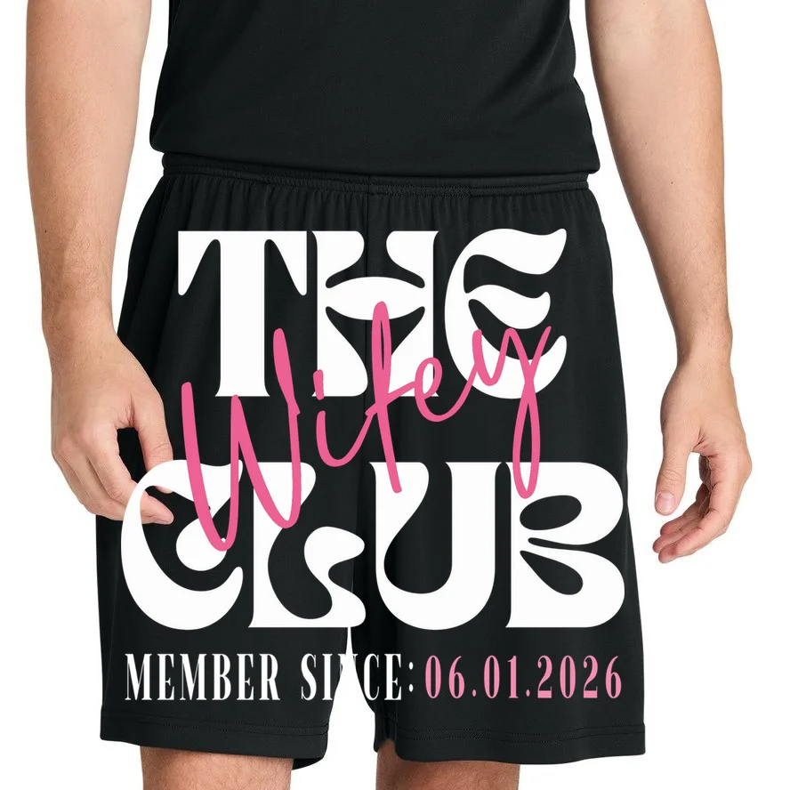 The Wifey Club Customizable Wedding Date Men's Shorts - Front 1