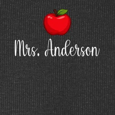Personalized Teacher Name Apple Baby Bodysuit - Front - Close-up