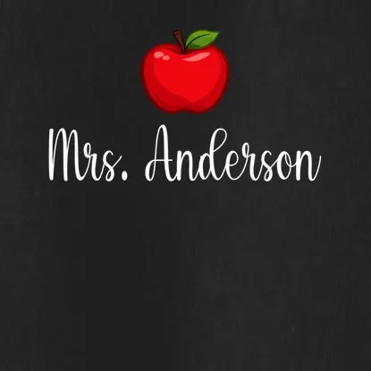 Personalized Teacher Name Apple Kids Sweatshirt - Front - Close-up
