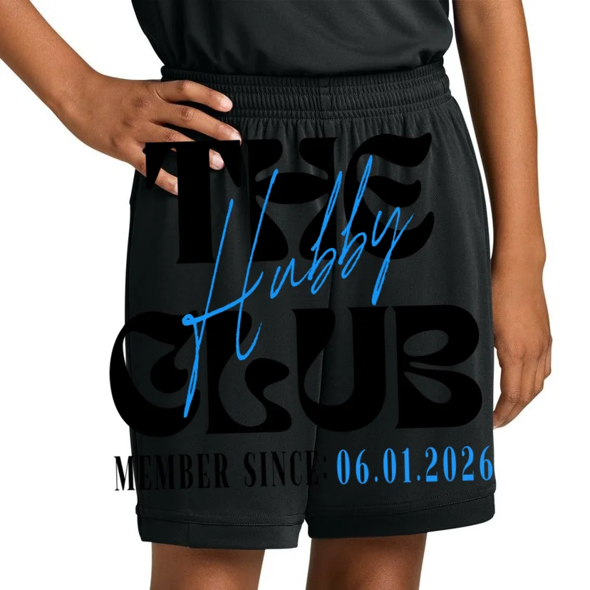 The Hubby Club Customizable Wedding Date Kids Shorts - Front 1