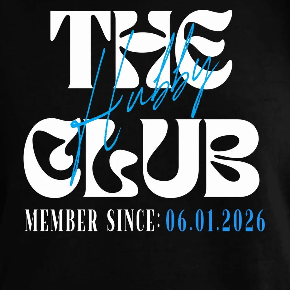The Hubby Club Customizable Wedding Date Comfort Colors Unisex T-Shirt - Front - Close-up