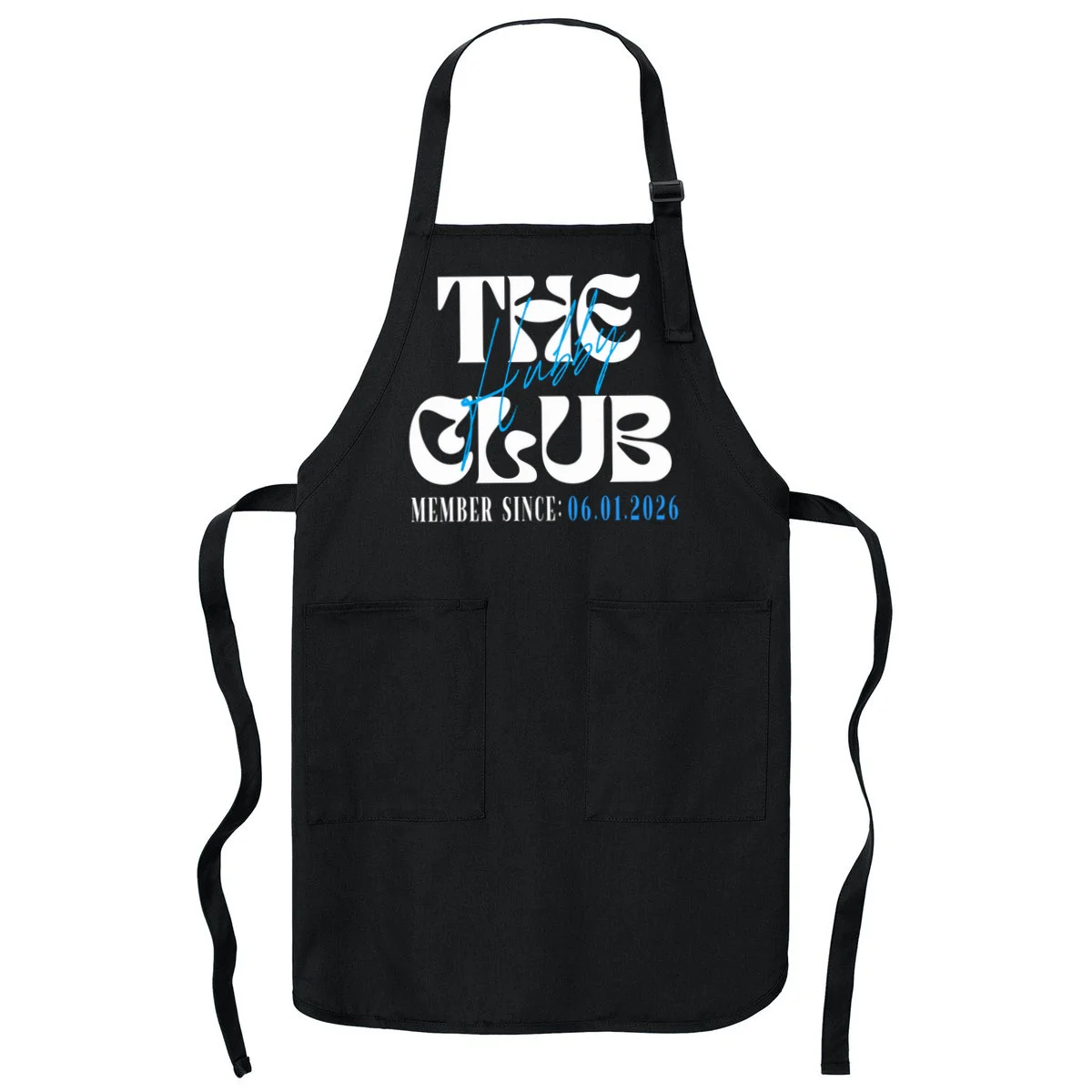 The Hubby Club Customizable Wedding Date Apron - Front