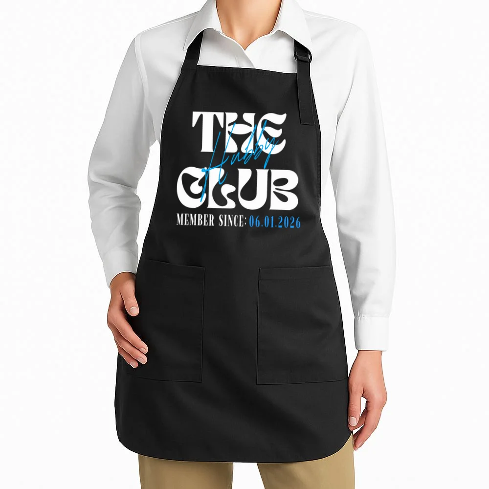 The Hubby Club Customizable Wedding Date Apron - Front 1