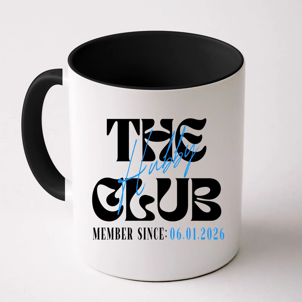 The Hubby Club Customizable Wedding Date Coffee Mug - Front