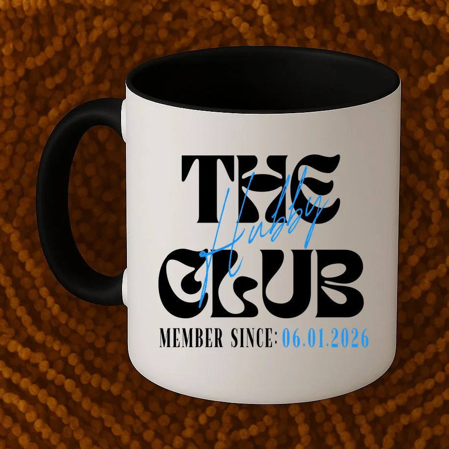 The Hubby Club Customizable Wedding Date Coffee Mug - Front 1