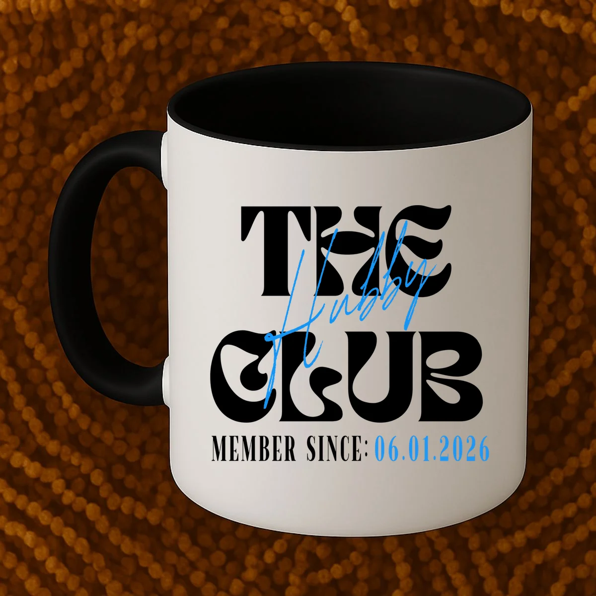 The Hubby Club Customizable Wedding Date Coffee Mug - Front 1