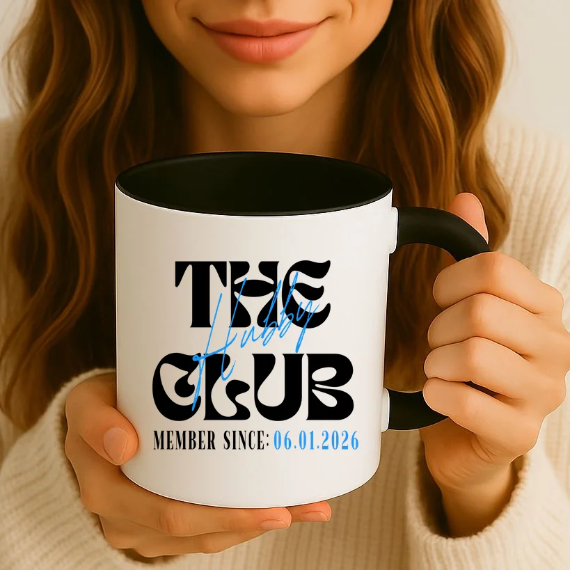 The Hubby Club Customizable Wedding Date Coffee Mug - Front 2