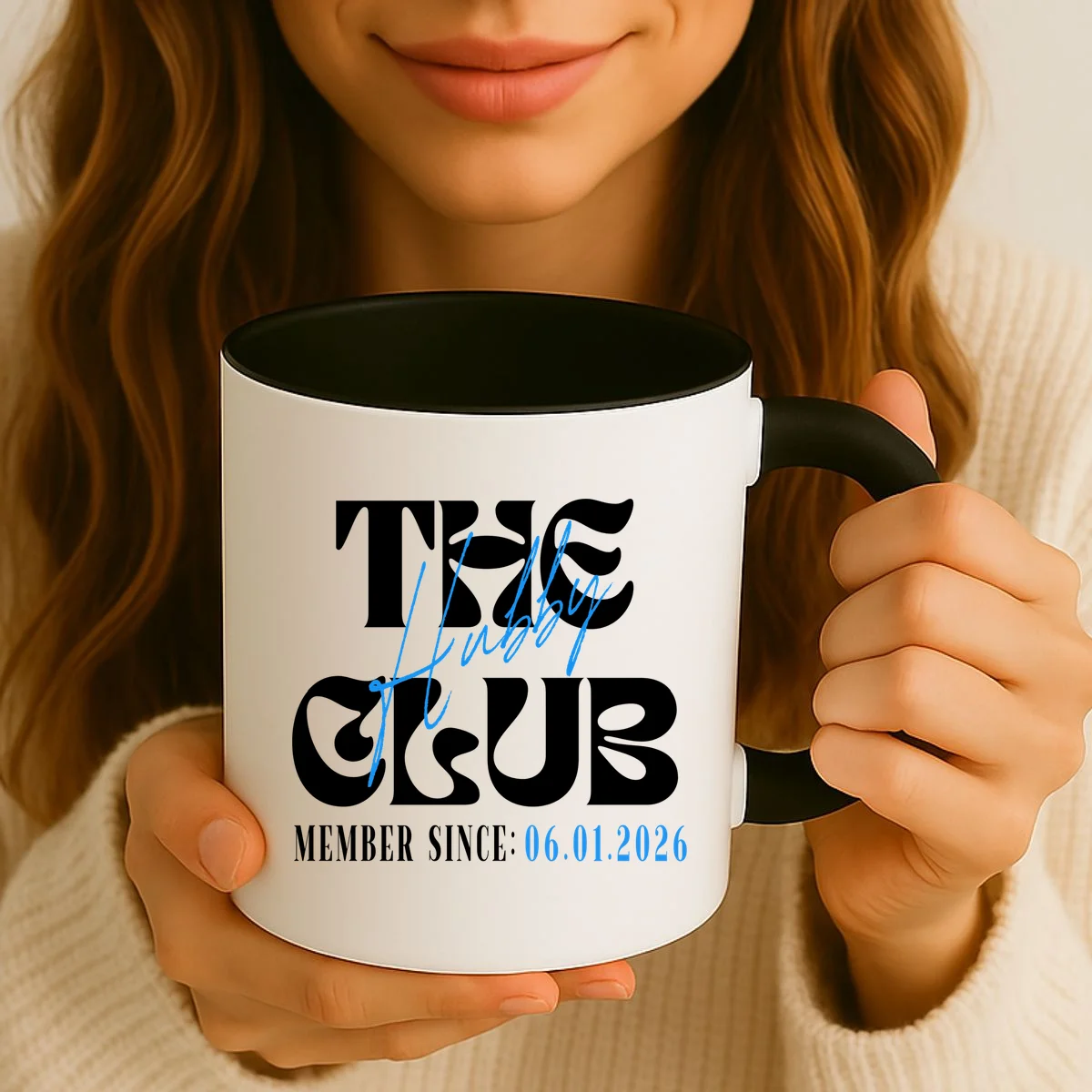 The Hubby Club Customizable Wedding Date Coffee Mug - Front 2