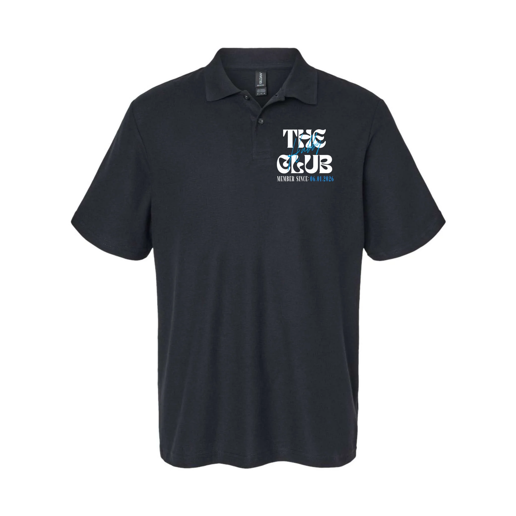 The Hubby Club Customizable Wedding Date Men's Polo - Front