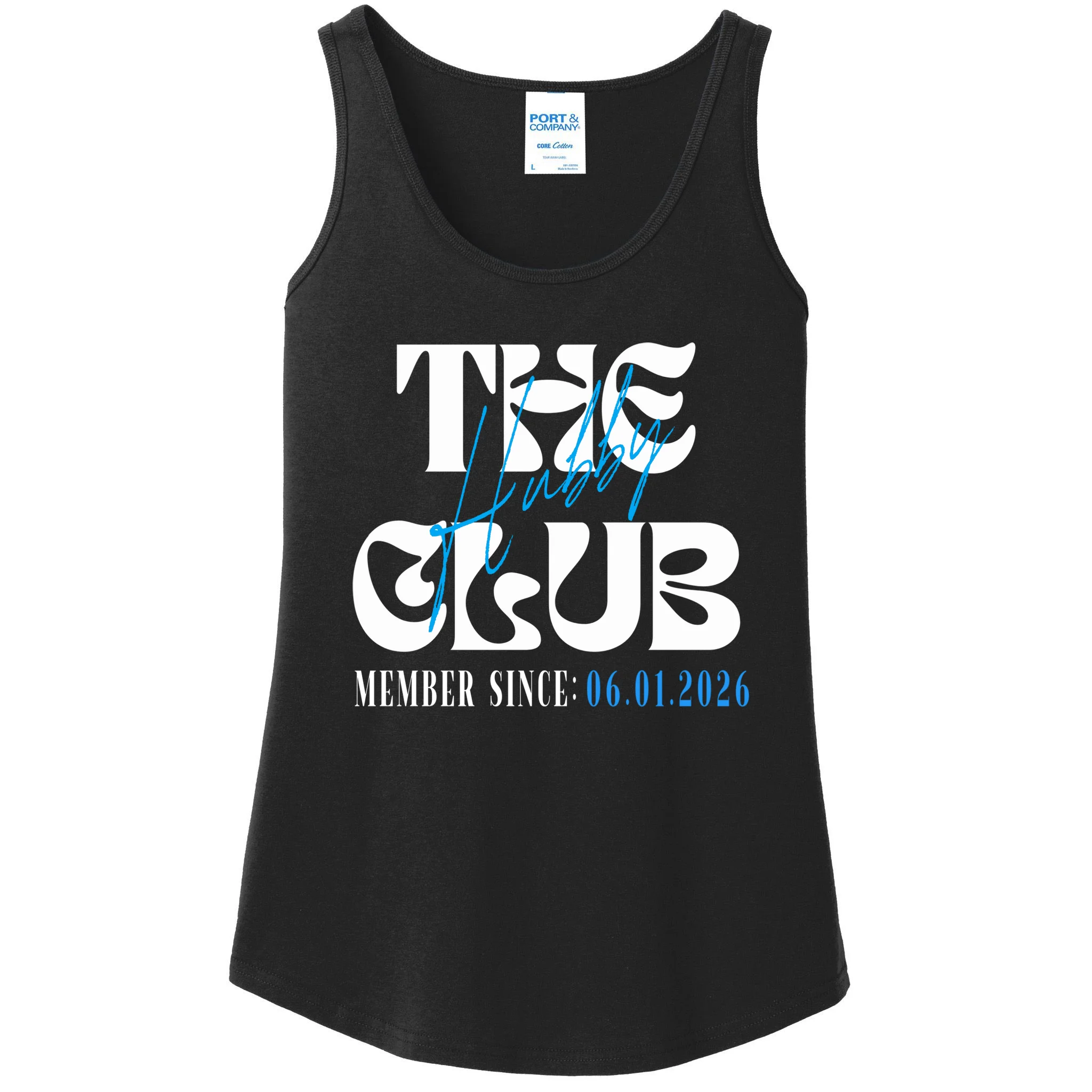 The Hubby Club Customizable Wedding Date Women's Tank Top - Front