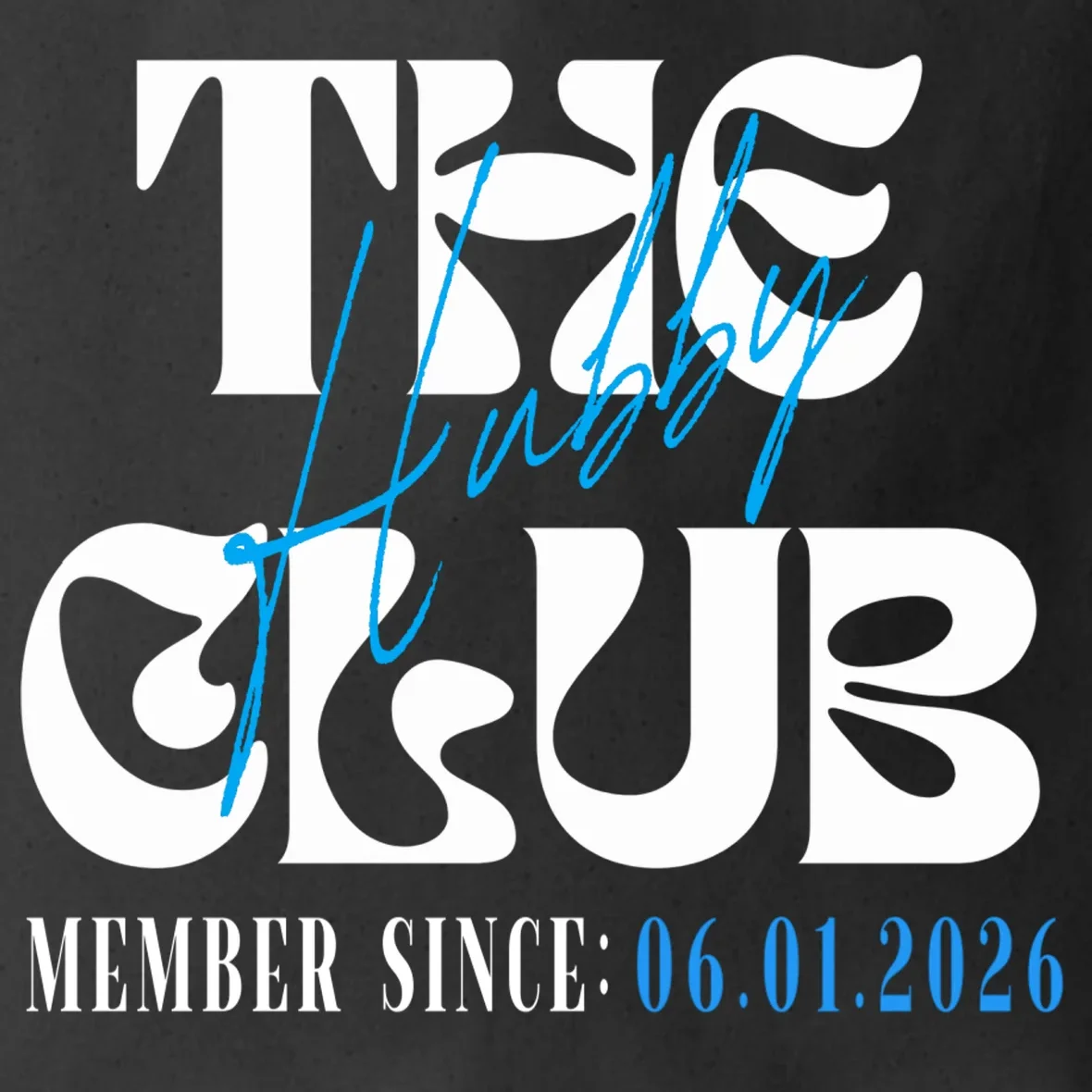 The Hubby Club Customizable Wedding Date Tote Bag - Front - Close-up