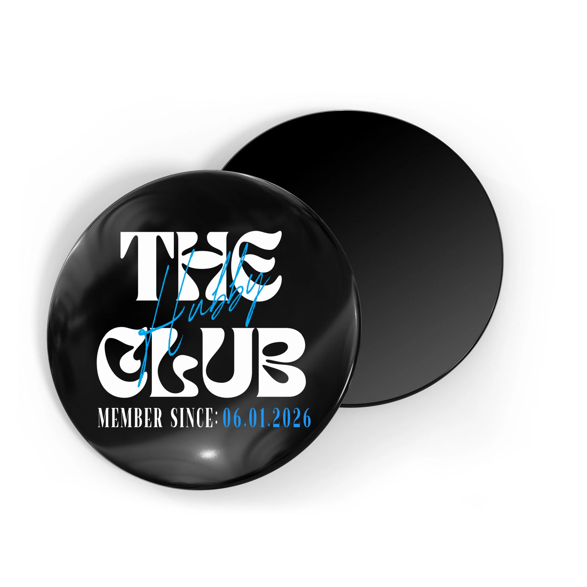 The Hubby Club Customizable Wedding Date Magnet - Front