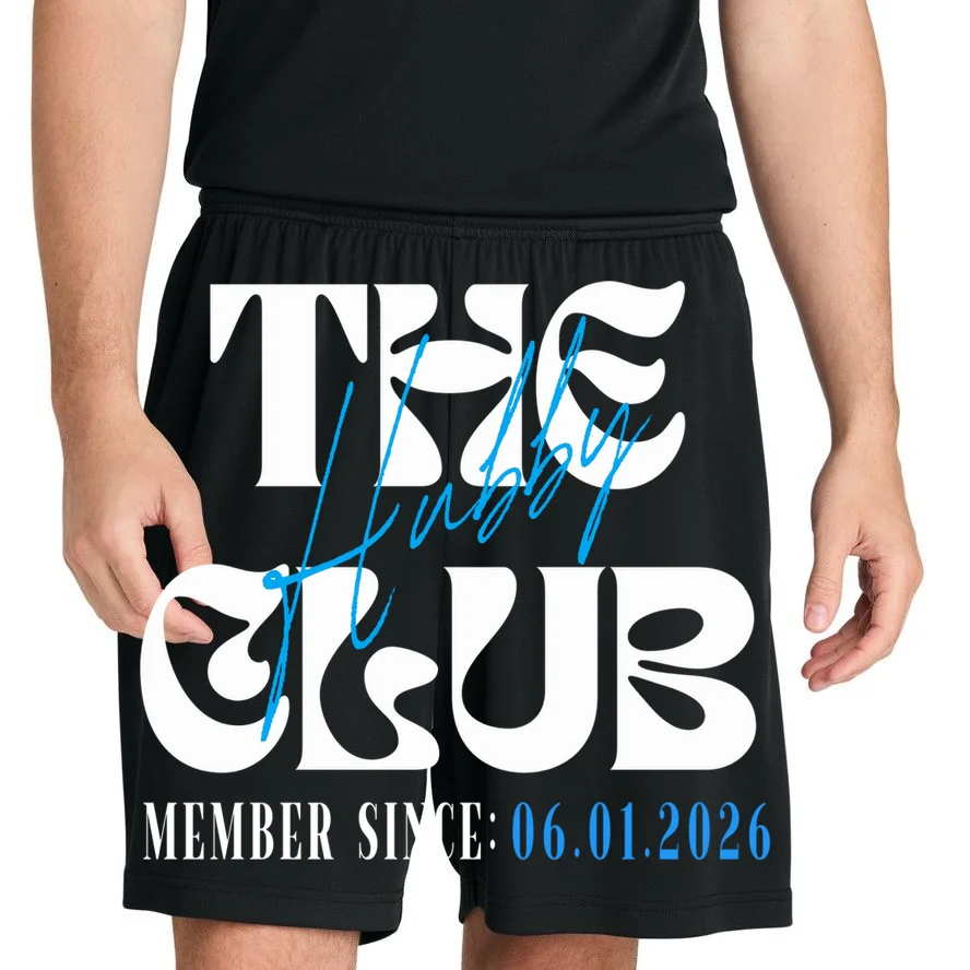 The Hubby Club Customizable Wedding Date Men's Shorts - Front 1