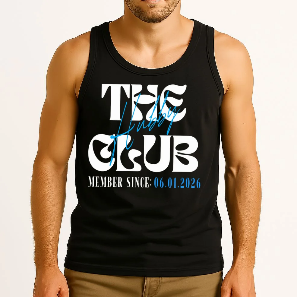 The Hubby Club Customizable Wedding Date Tank Top - Front 2