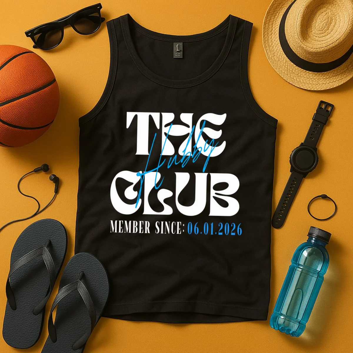 The Hubby Club Customizable Wedding Date Tank Top - Front 3