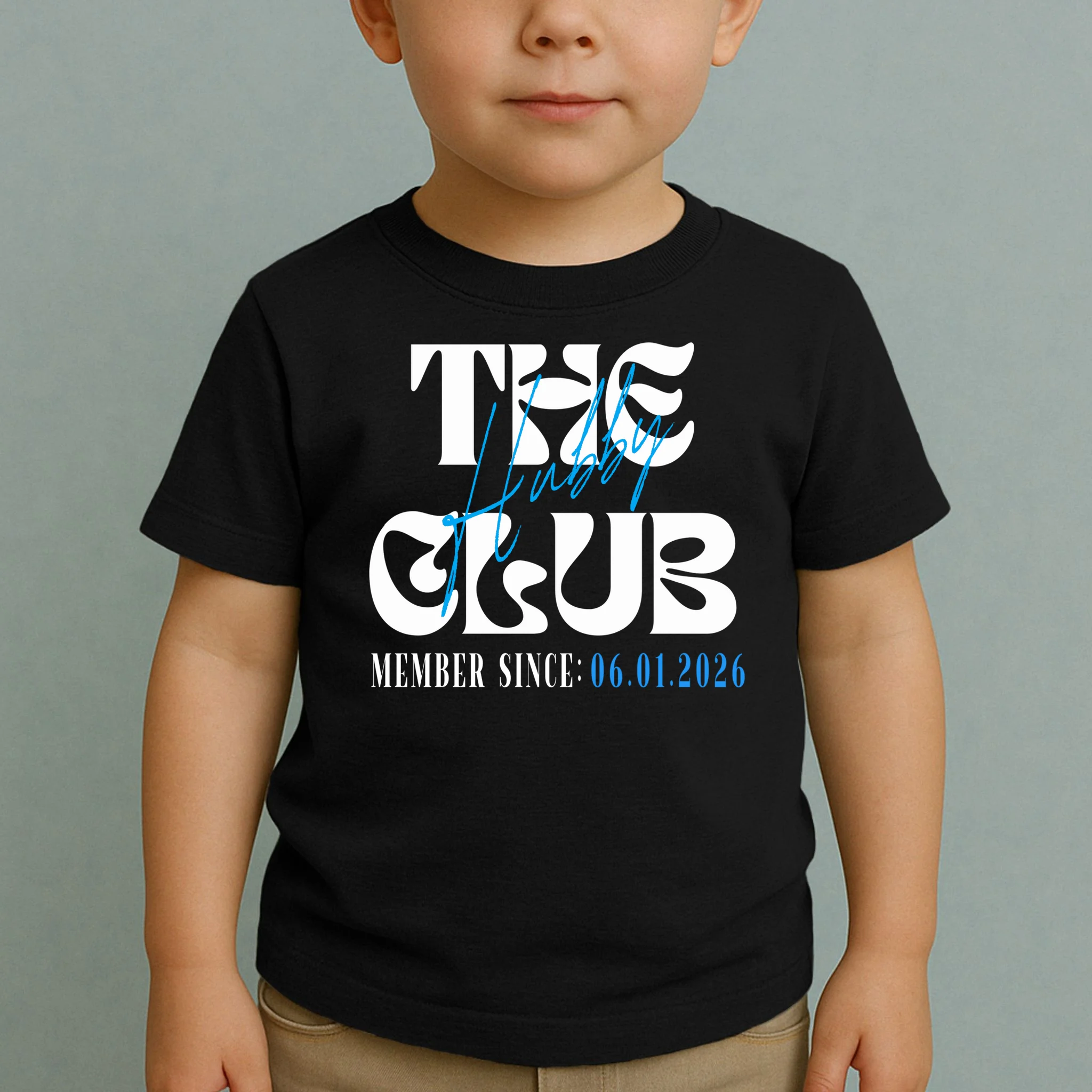The Hubby Club Customizable Wedding Date Toddler T-Shirt - Front 1