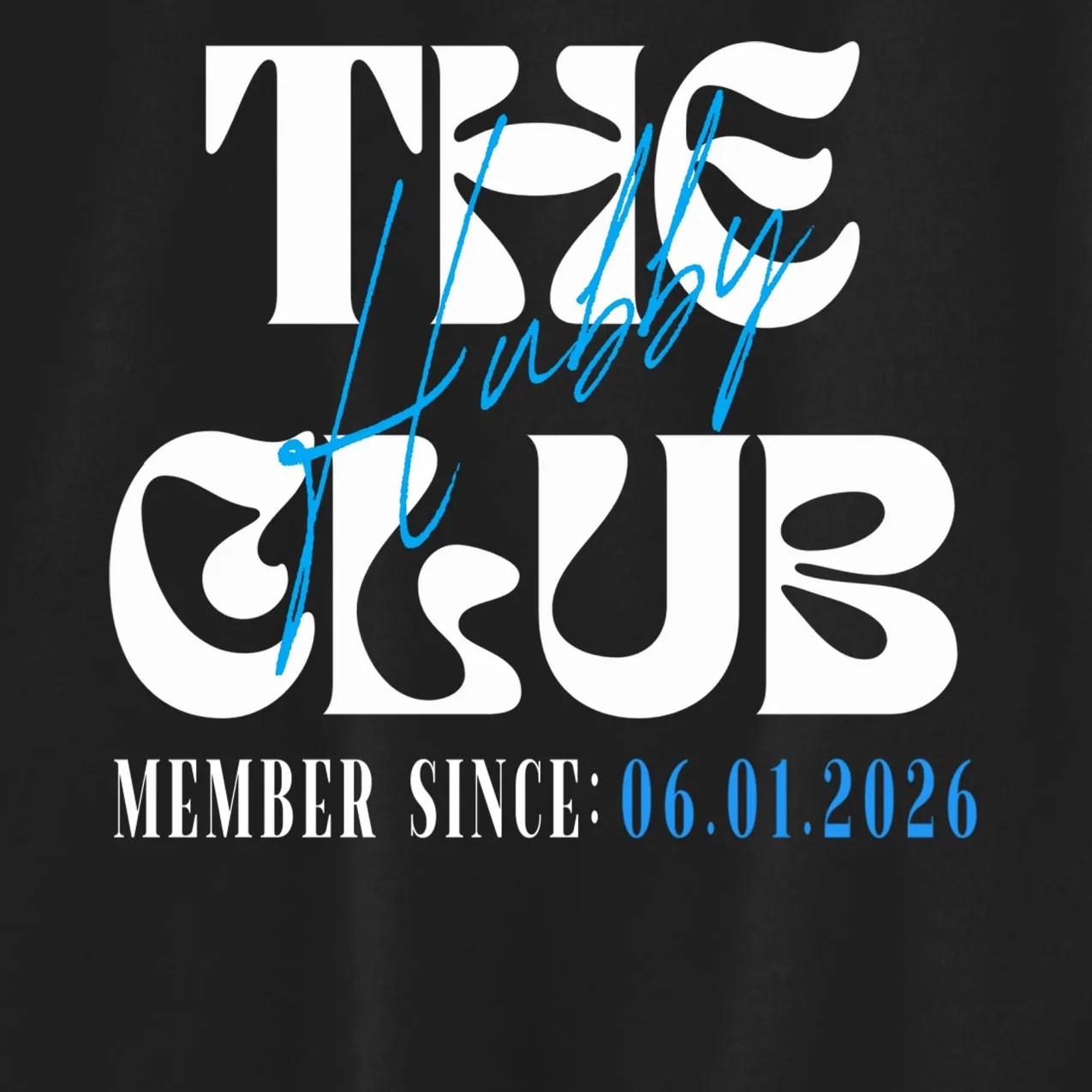 The Hubby Club Customizable Wedding Date Kids Sweatshirt - Front - Close-up
