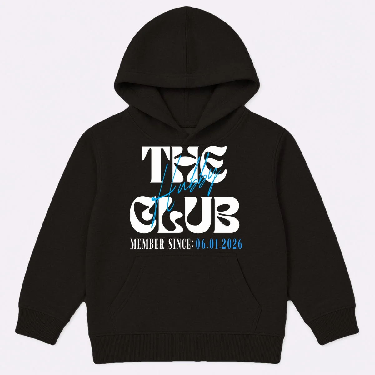 The Hubby Club Customizable Wedding Date Kids Hoodie - Front