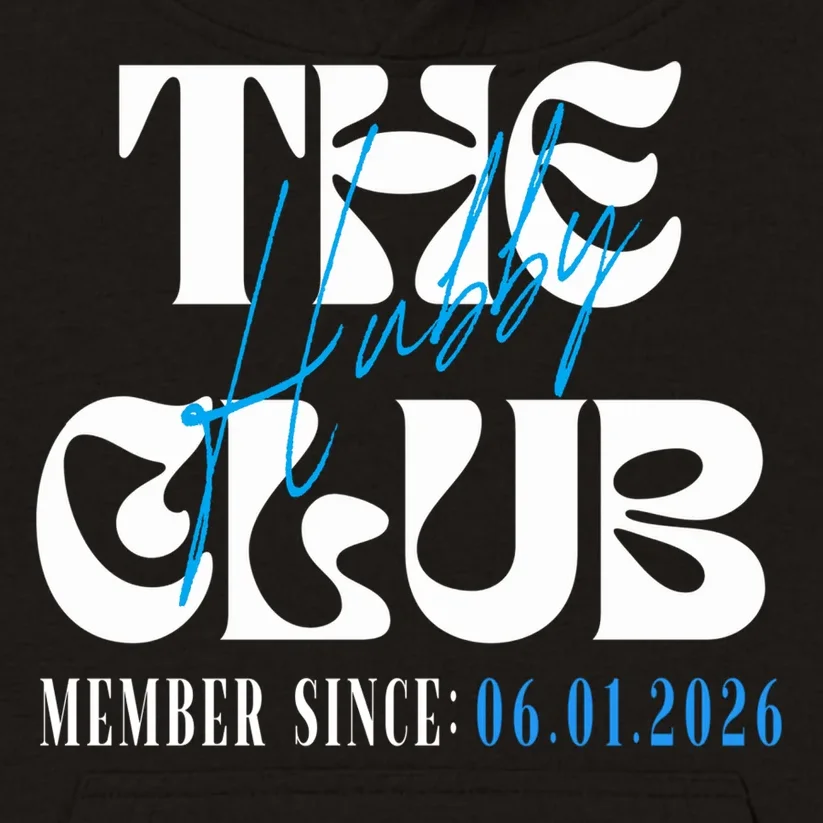 The Hubby Club Customizable Wedding Date Kids Hoodie - Front - Close-up