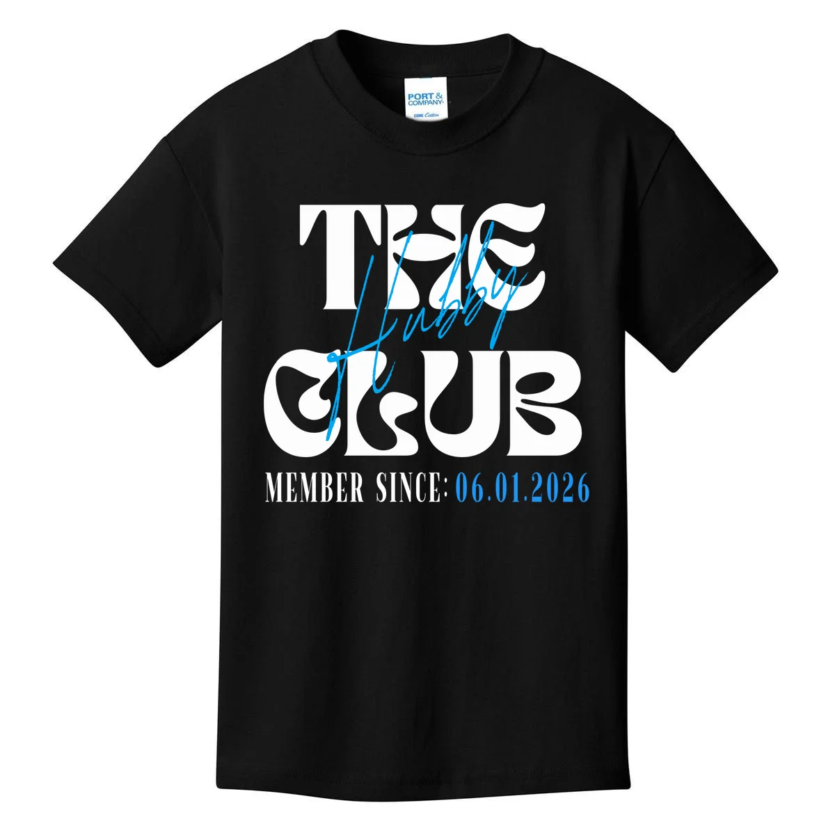 The Hubby Club Customizable Wedding Date Kids T-Shirt - Front