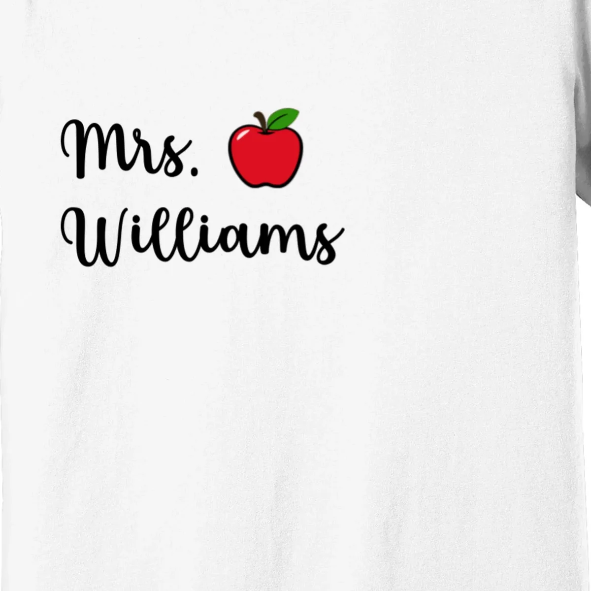 Custom Name Teacher T-shirt T-Shirt - Front - Close-up