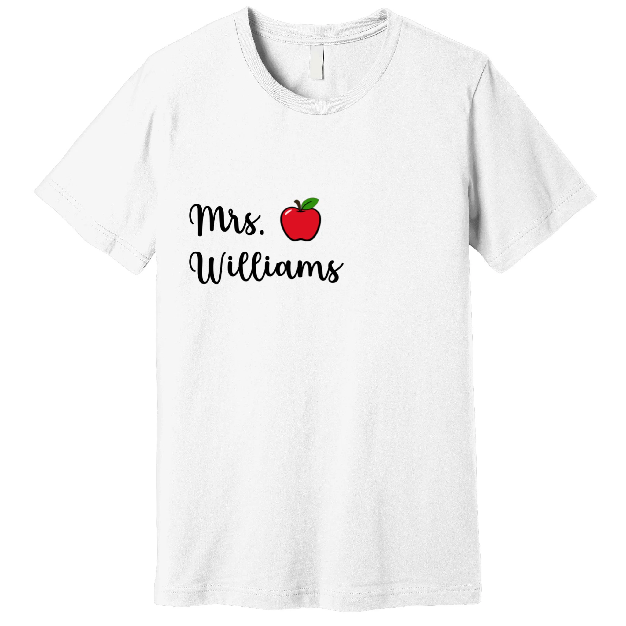 Custom Name Teacher T-shirt T-Shirt - Front