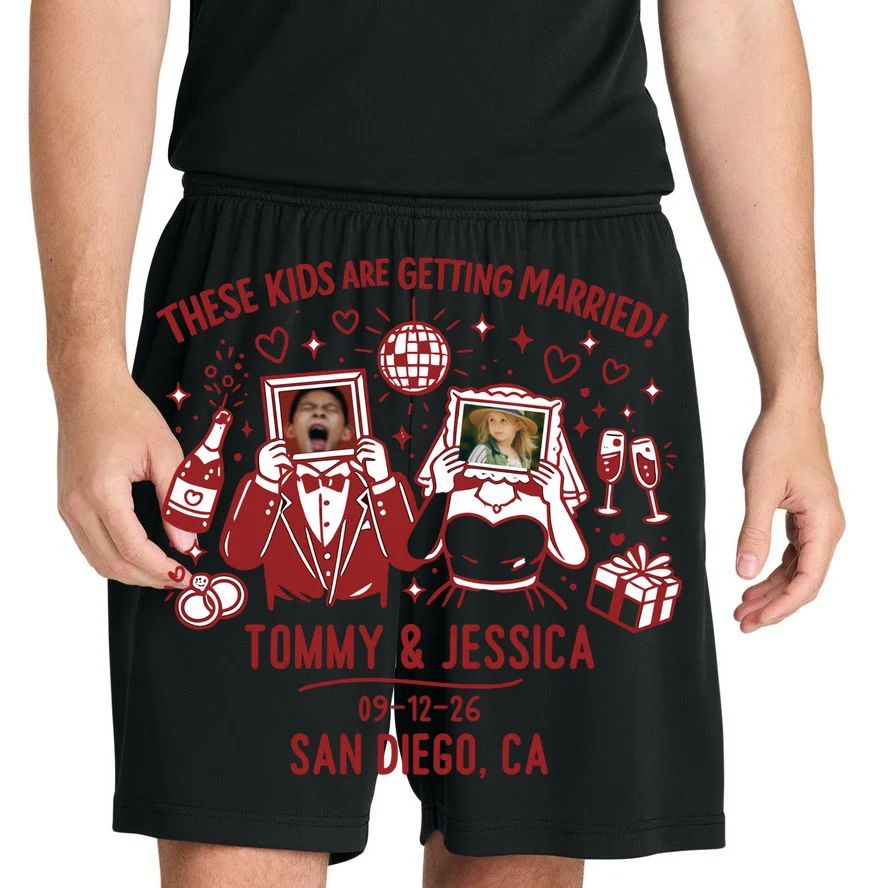 These Kids Are Getting Married Personalized Wedding Men's Shorts - Front 1