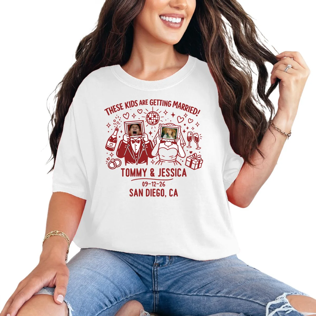 These Kids Are Getting Married Personalized Wedding T-Shirt - Front