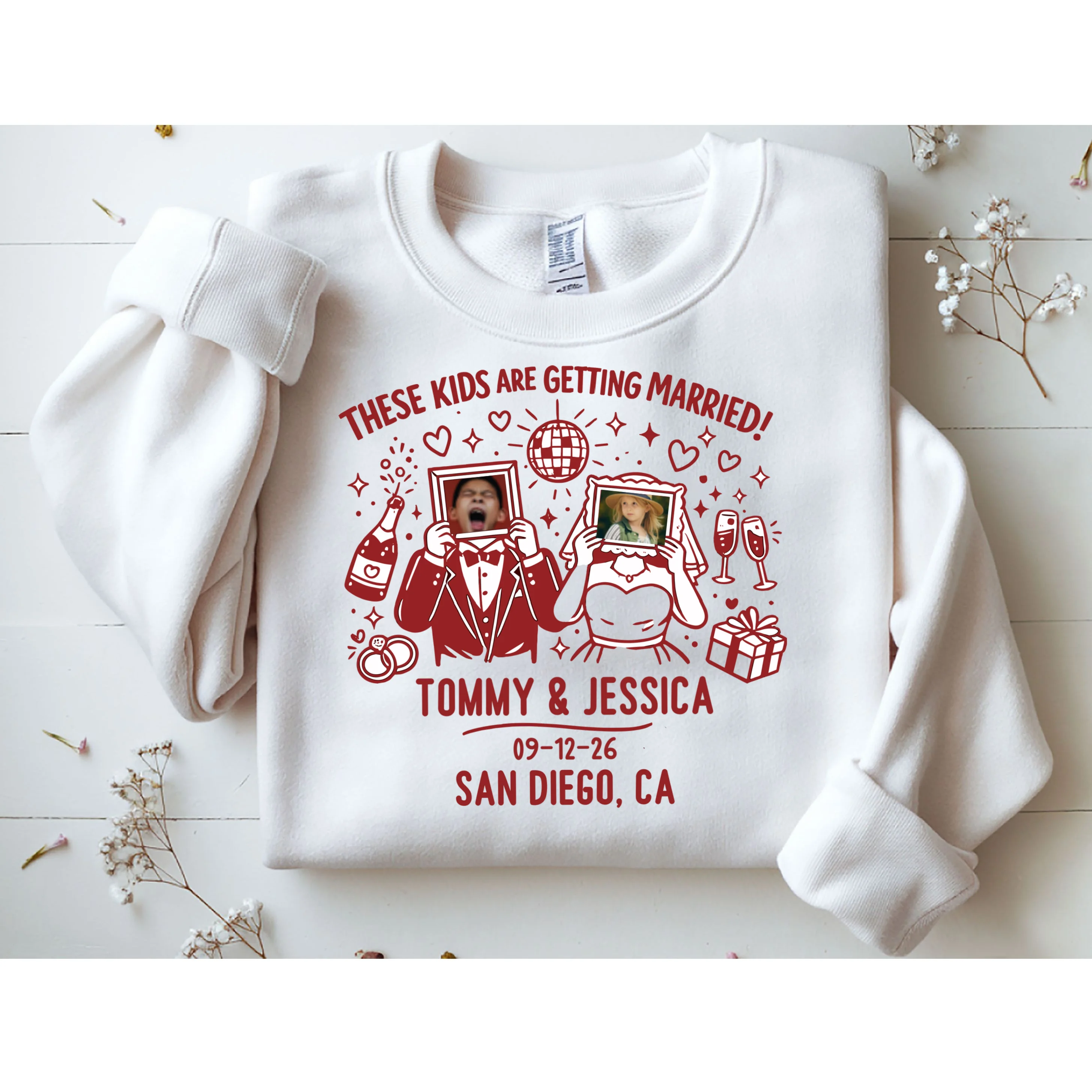 These Kids Are Getting Married Personalized Wedding Sweatshirt - Front 1